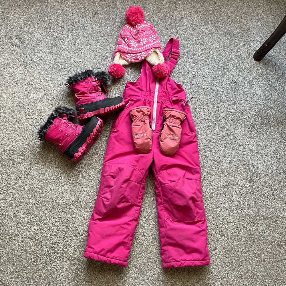 Amazon Essentials Pink Fleece-Lined Snowsuit